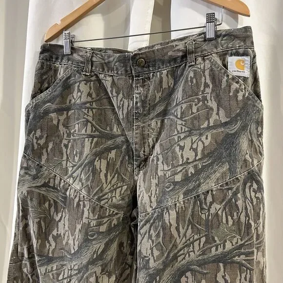 Vintage Carhartt Mossy Oak‎ Tree Stand Camo Pants Double Knee